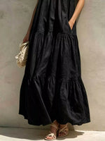 Tiered Scoop Neck Maxi Dress