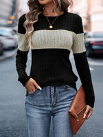 Color Block Round Neck T-Shirt