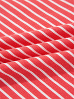 Striped Puff Sleeve Hoodie with Drawstring