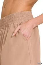 Zenana Soft Woven Lined Shorts With Pocket