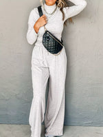 Turtleneck Long Sleeve Top and Pants Set