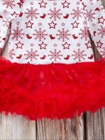 Children's Christmas One Piece Dress with Headband