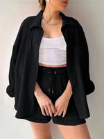 Button Up Shirt and Shorts Set
