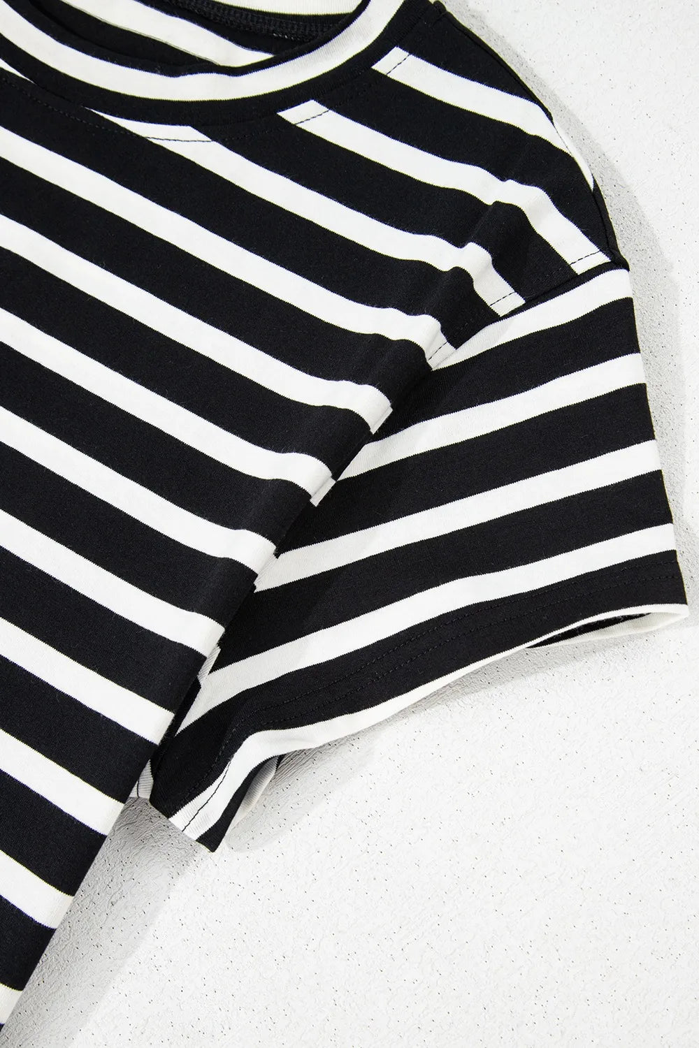Striped Short Sleeve Top and Shorts Set
