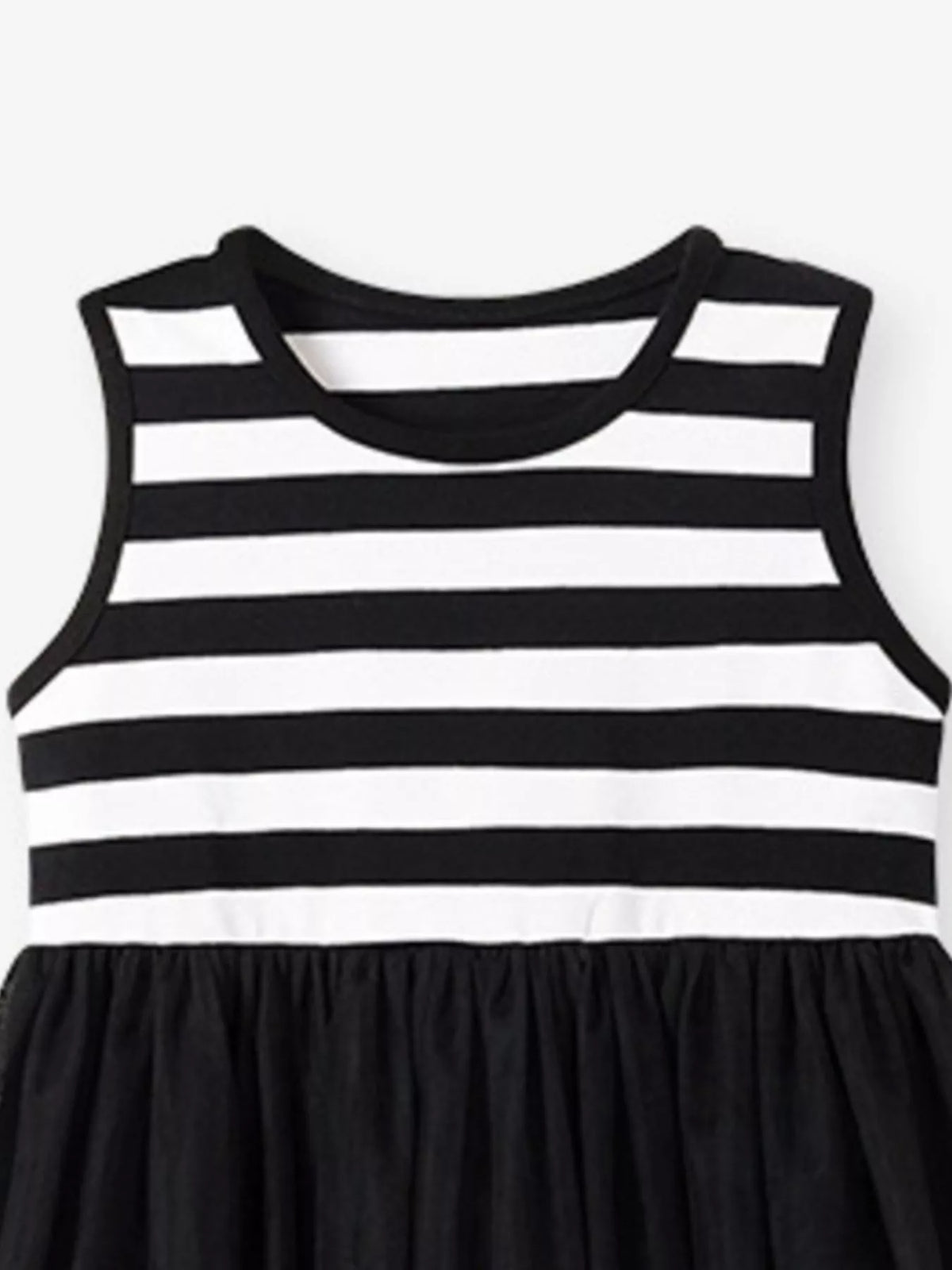 Children's Striped Sleeveless Tulle Dress
