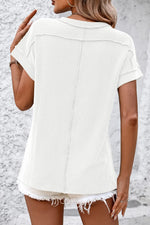 Mandy Striped Round Neck Short Sleeve T-Shirt