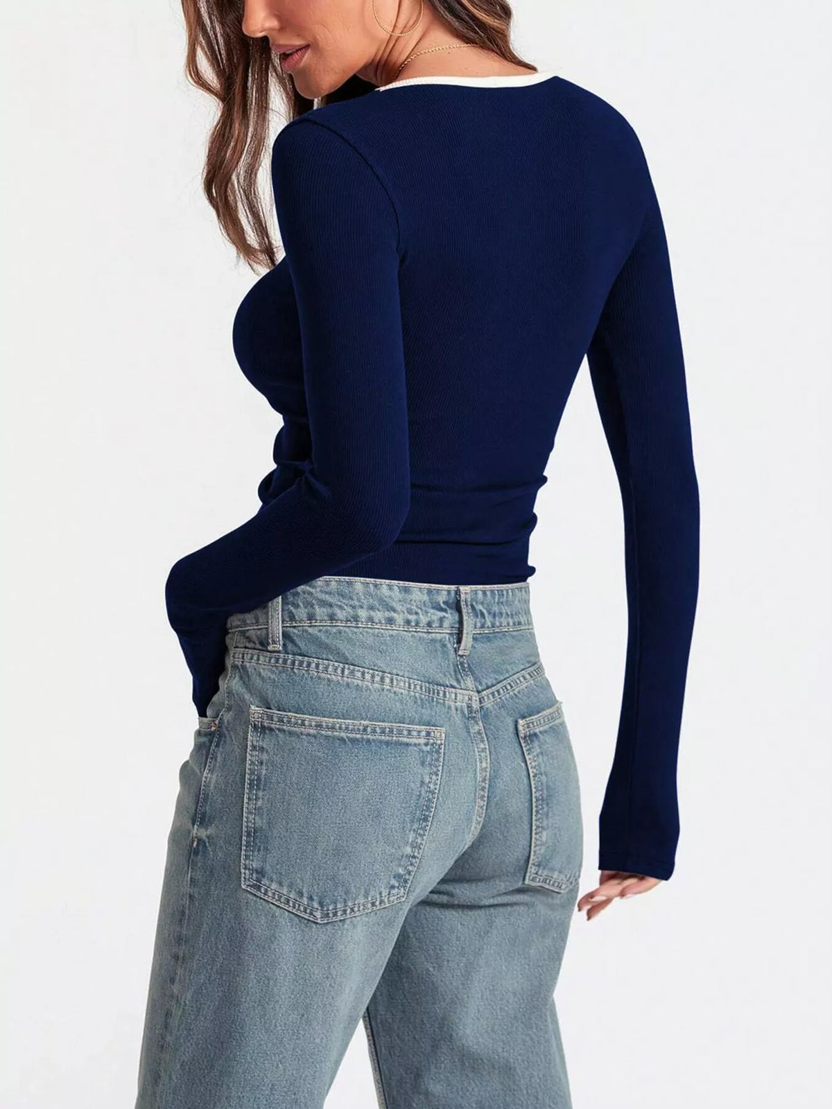 Scoop Neck Long Sleeve T-Shirt