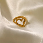 18K Gold-Plated Heart Ring
