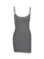 Lace Trim Bodycon Mini Dress