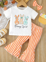 Children's Bunny Round Neck Tee and Pants Set