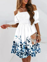 Off Shoulder Smocked Summer Dress
