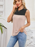 Textured Round Neck Tank