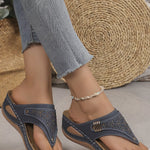 Toe Post Wedge Sandals