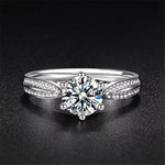 1 Carat Moissanite 925 Sterling Silver Ring
