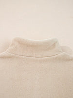 Fleece Colorblock Patchwork Zipped Neck Pullover Sweatshirt