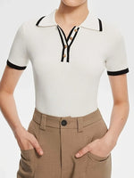 Contrast Trim Button Detail Polo