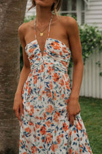 Printed Halter Neck Cami Dress