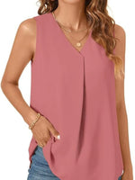 Full Size V-Neck Sleeveless Tank Top Plus Size