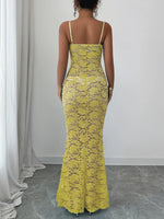 Lace Square Neck Maxi Cami Dress