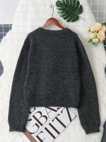 Button-Up Ribbed Hem Cardigan with Chest Pocket