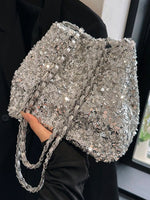 Sequin Bucket Shoulder Bag