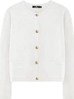 Striped Button-Up Cardigan