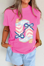 Graphic Round Neck Short Sleeve T-Shirt