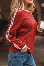 Long Sleeve T-Shirt with Contrast Trim