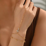 18K Gold-Plated Chain Cross Bracelet