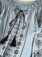 Tie Neck Long Sleeve Blouse