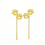 Paw Shaped Drop Earrings