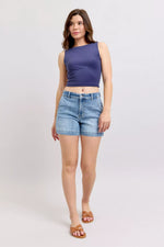 Judy Blue Mid Rise Denim Shorts