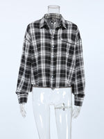 Oversized Plaid Button Up Shirt