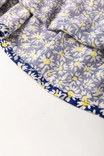 Floral Smocked Square Neck Blouse