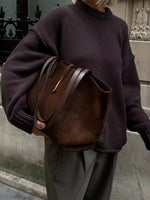 Round Neck Dropped Shoulder Sweater