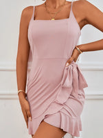 Wrap Cami Mini Dress with Tie Detail