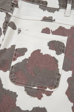 Cow Spots Printed Multi Pocketed Jeans