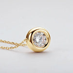 1 Carat Moissanite 925 Sterling Silver Necklace