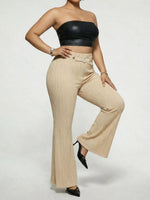 Plus Size High Waist Flare Pants