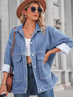 Button Up Long Sleeve Denim Jacket