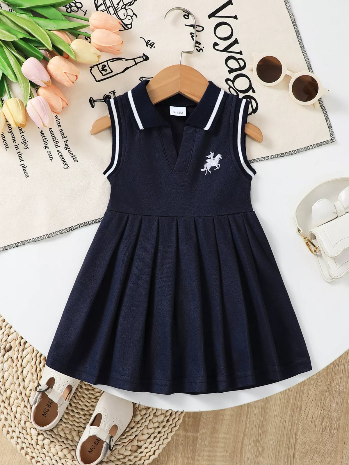 Children's Sleeveless Pleated Dress