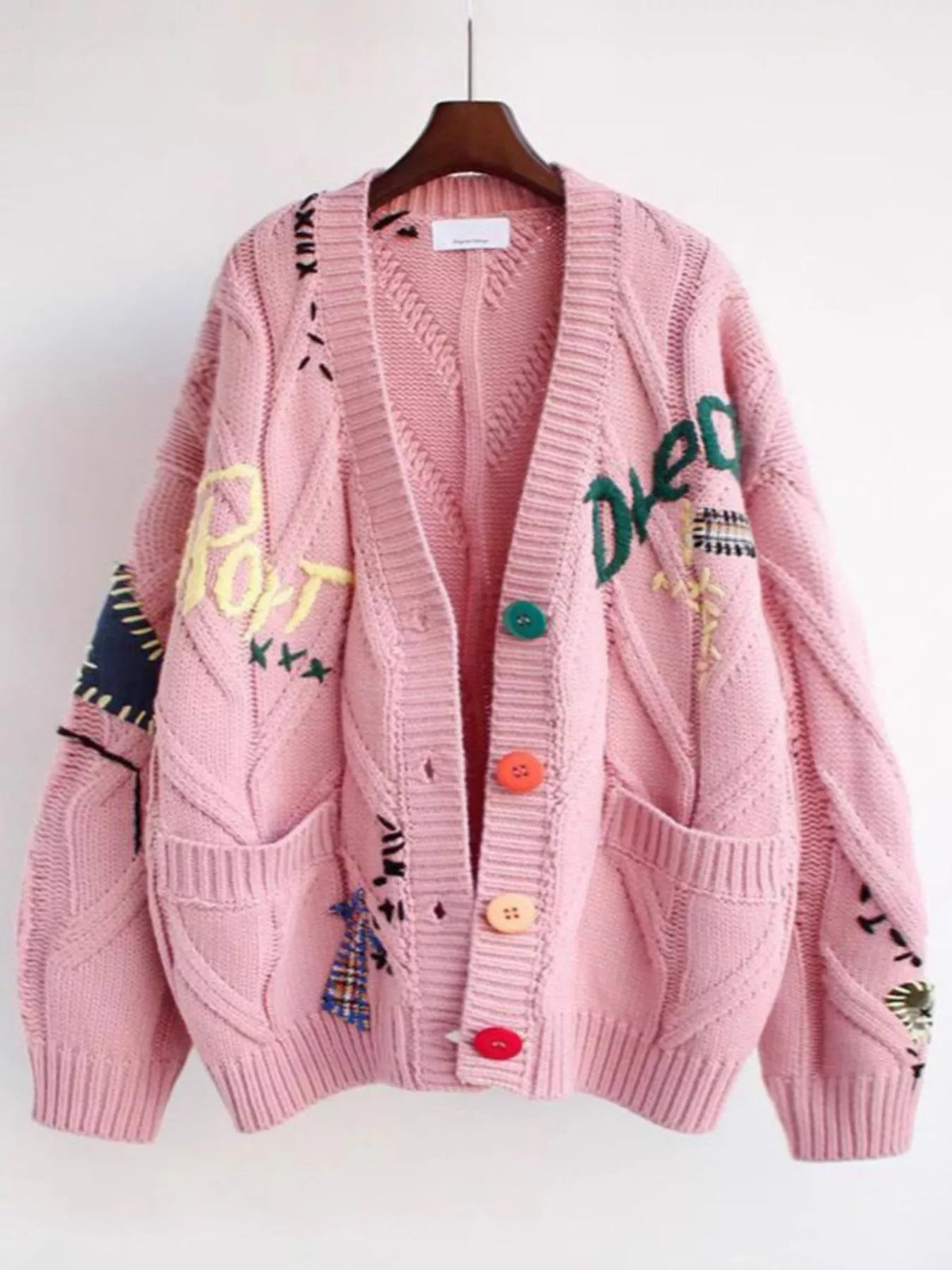 V-Neck Button Down Knit Cardigan