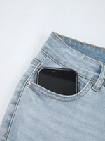 Mid Rise Ankle-Length Distressed Skinny Jeans