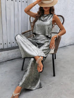 Round Neck Tank and Pants Set