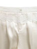 Lace Waist Wide Leg Pants