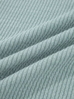 Ribbed Drop Shoulder Knit Hoodie