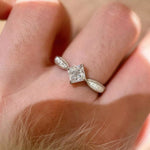 1 Carat 925 Sterling Silver Moissanite Geometric Ring