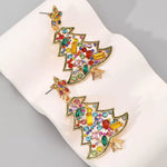 Christmas Tree Dangle Earrings