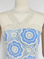 Lace Sleeveless Tiered Midi Dress
