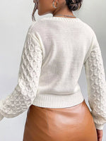 Cable Knit Button-Down Cardigan